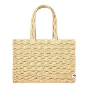 Burberry Goddess Crocheted Open Weave Natural Straw Tote Rattan Shoulder Bag NEW